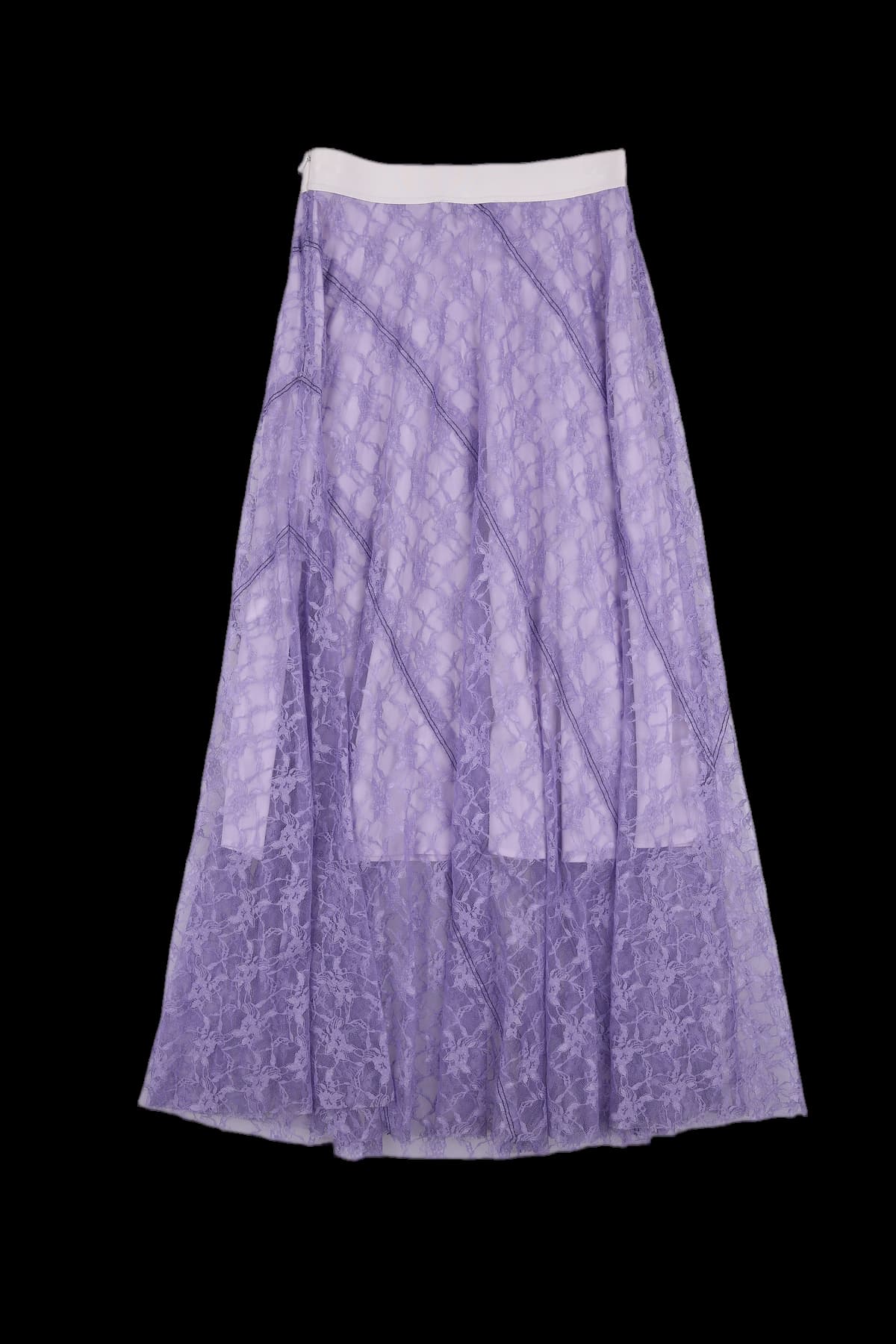 시스루 레이스 스커트