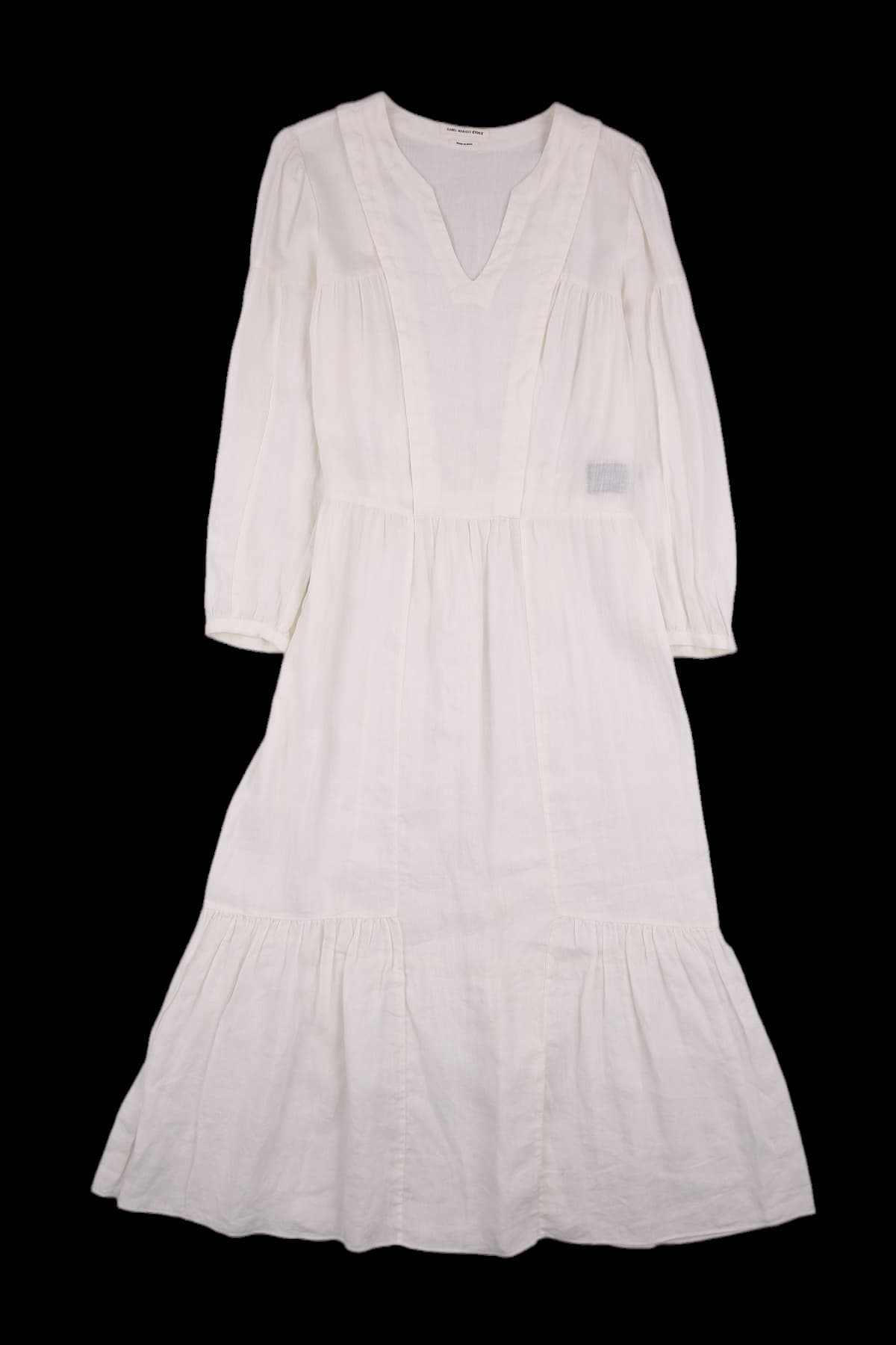 린넨 브이넥 원피스