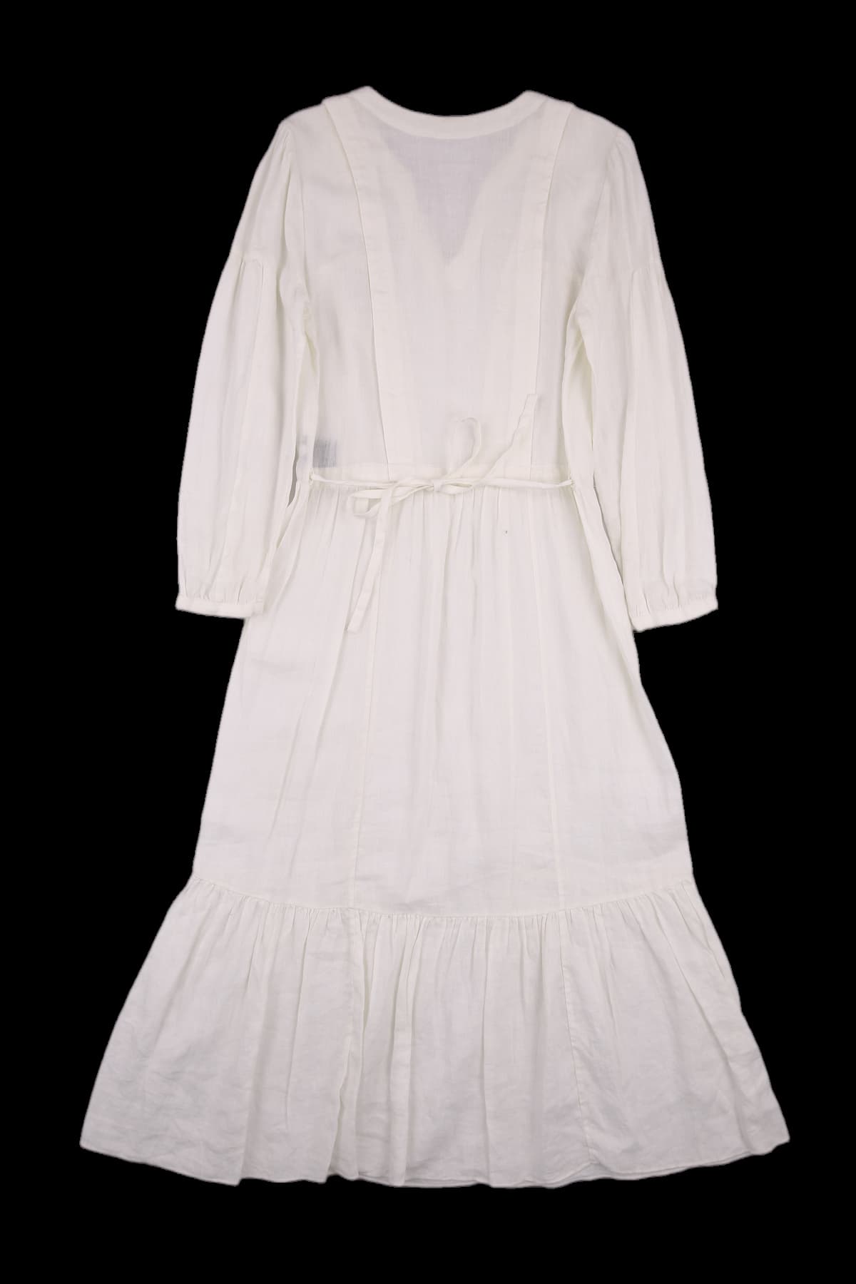 린넨 브이넥 원피스