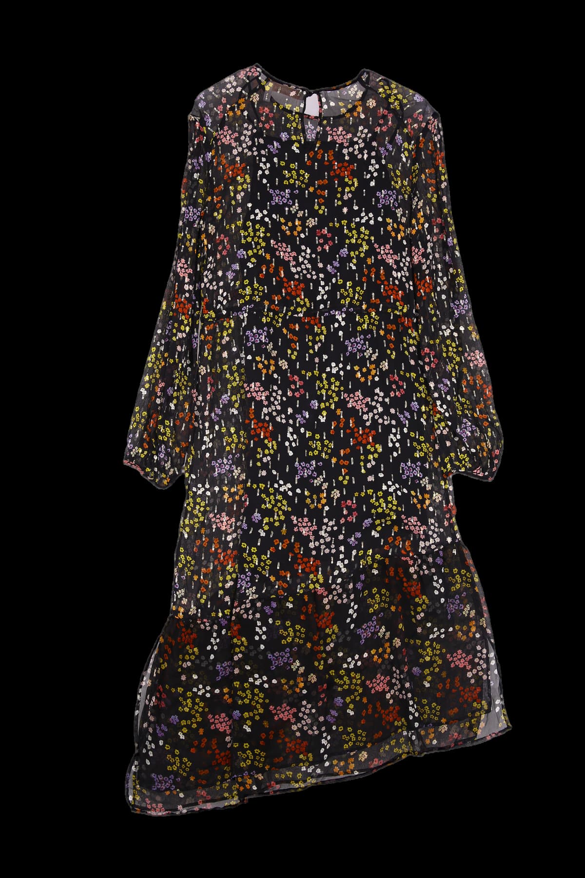 플로럴 시스루 원피스