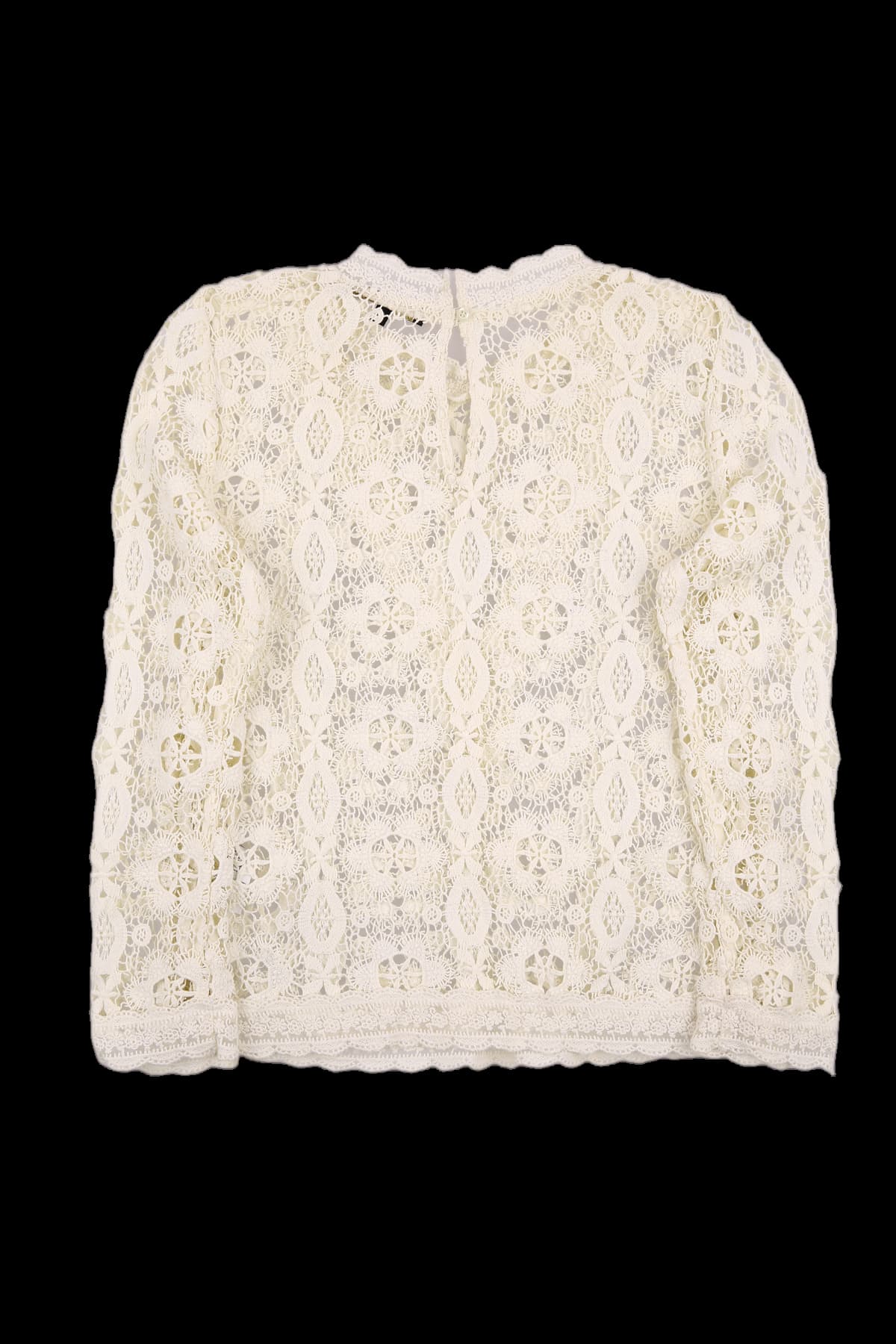 펀칭 레이스 블라우스