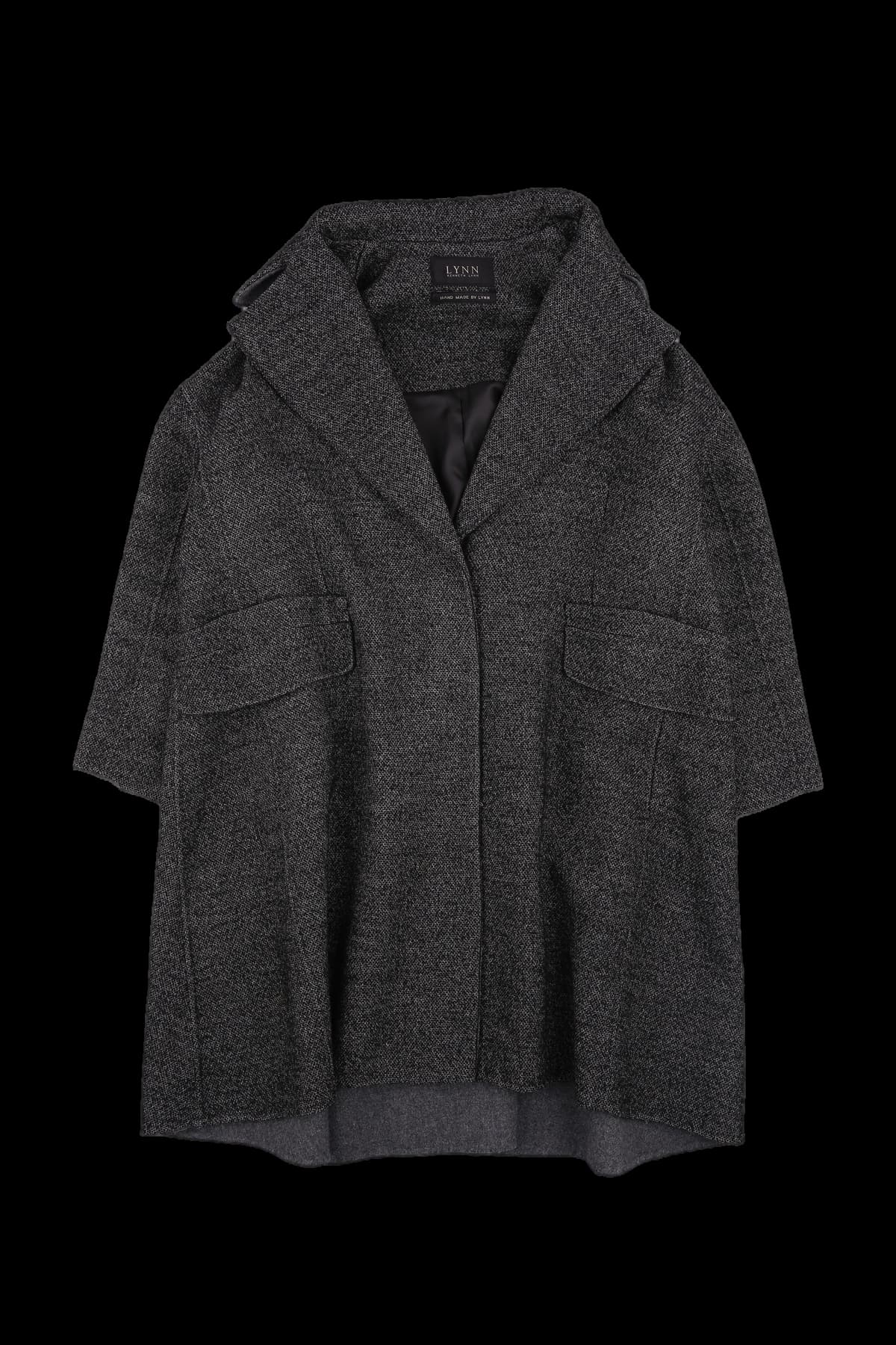 브이넥 카라 코트