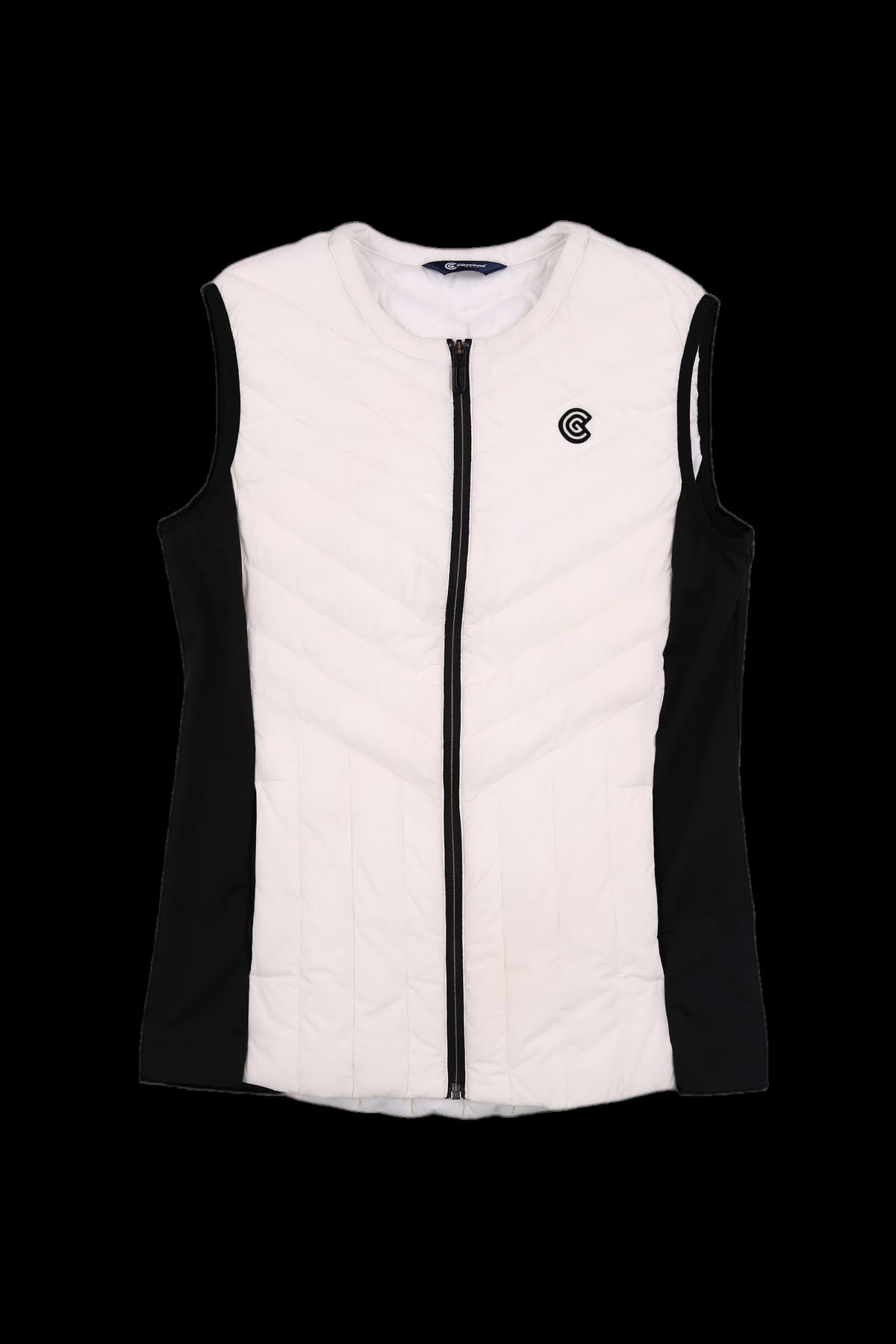 배색 패딩 베스트