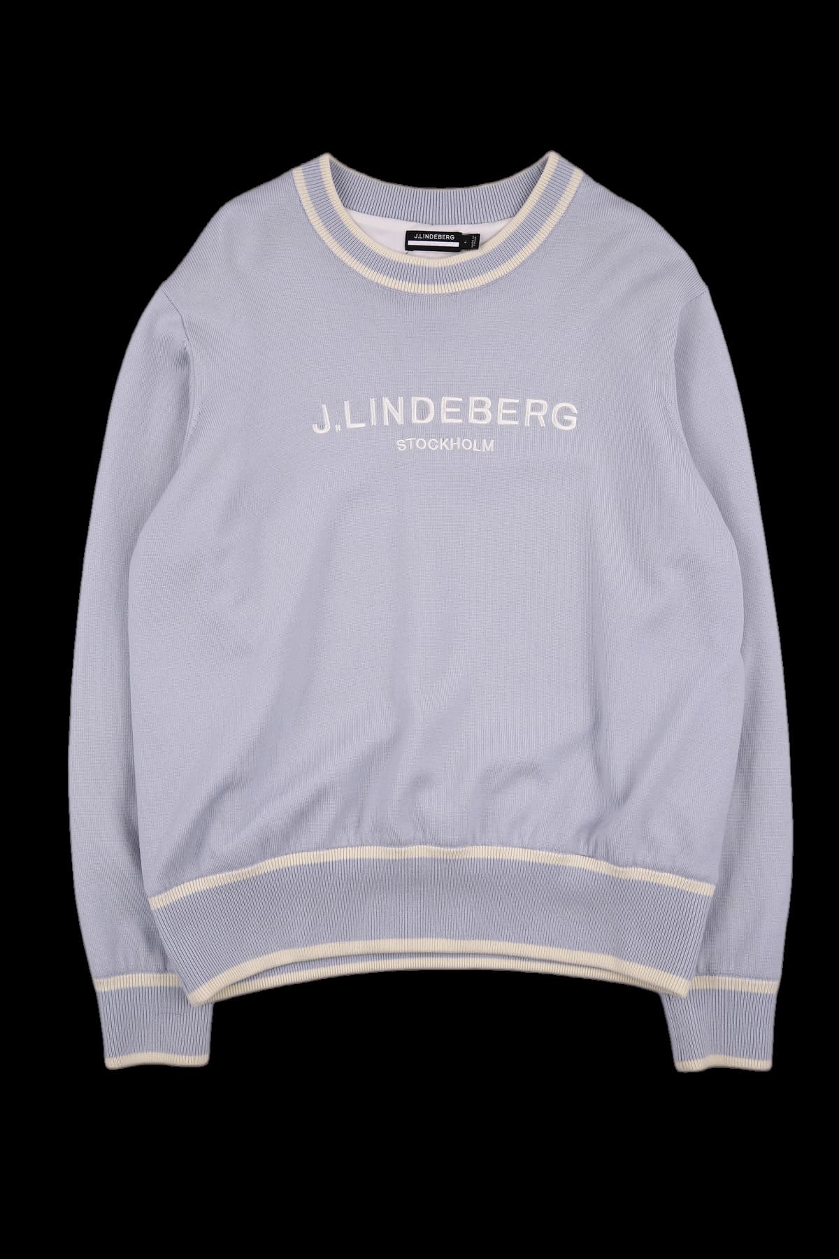 로고 라운드넥 니트