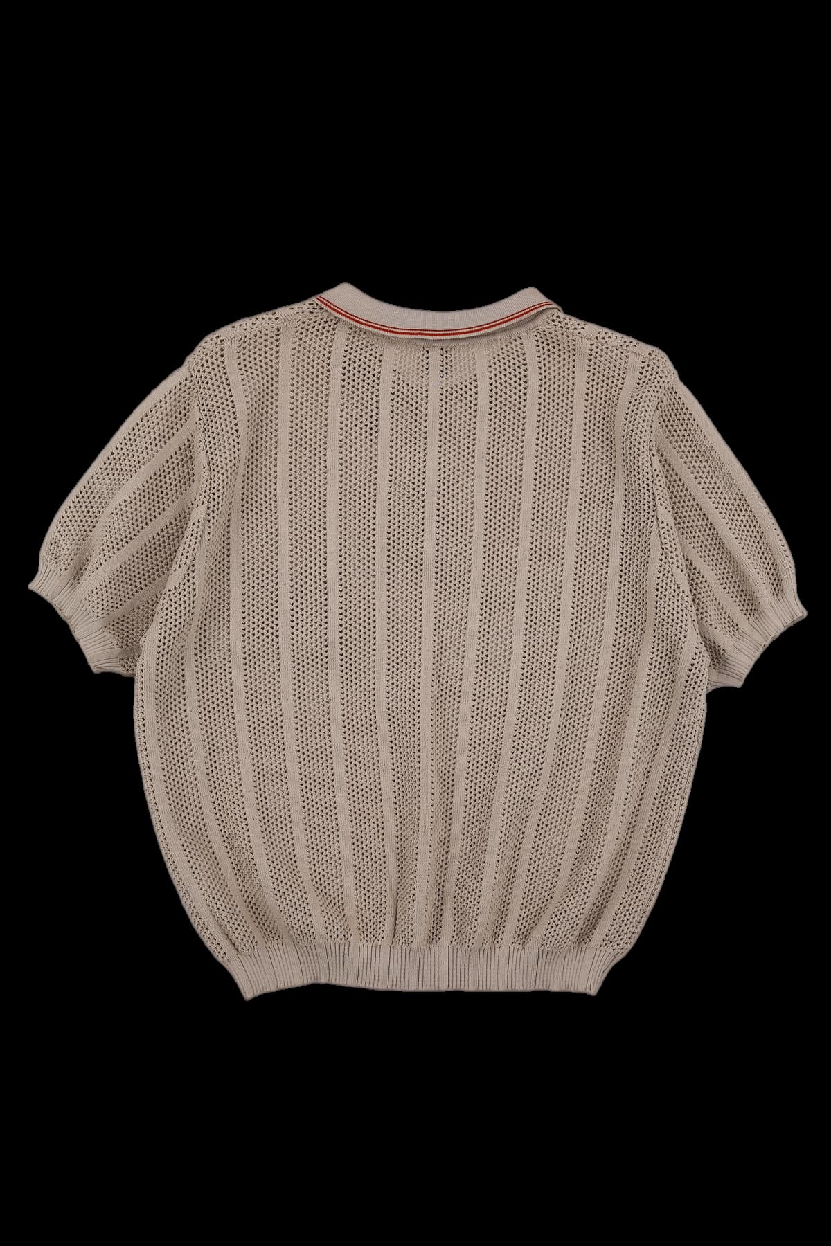 펀칭 니트 반팔 카라티