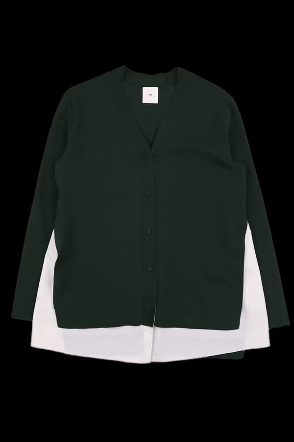 레이어 배색 가디건