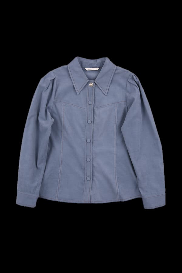 골지퍼프블라우스