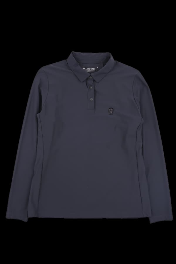 로고 카라 긴팔티셔츠