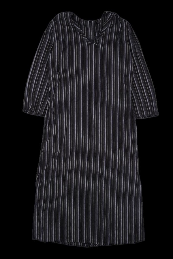 스트라이프 옆트임 원피스