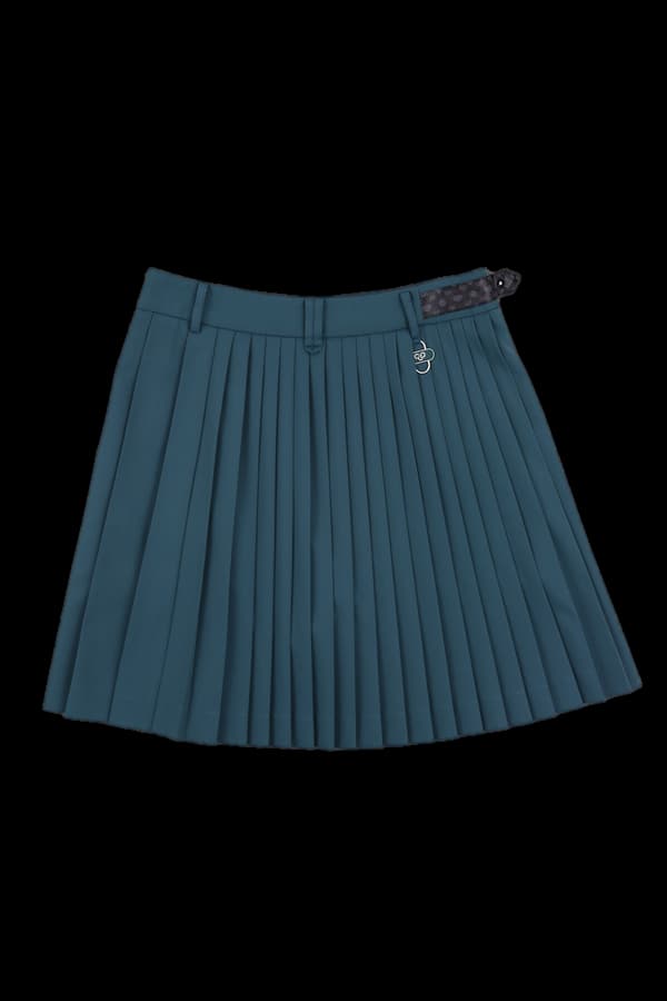 사이드 버클 플리츠 스커트