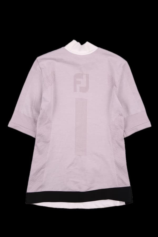 하이넥 투톤 반팔티셔츠