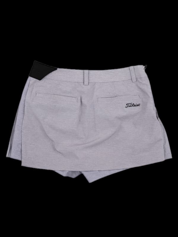 사이드 로고 플리츠 스커트