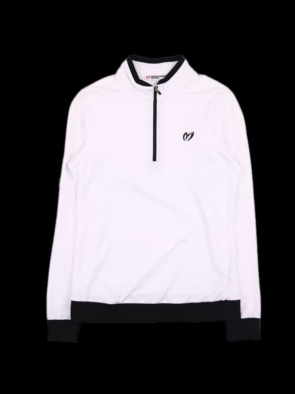 로고 하프집업 긴팔티셔츠