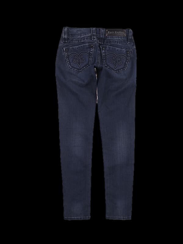 사이드 패턴 데님 팬츠