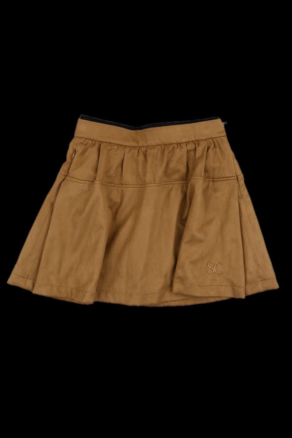 벨벳 로고 스커트