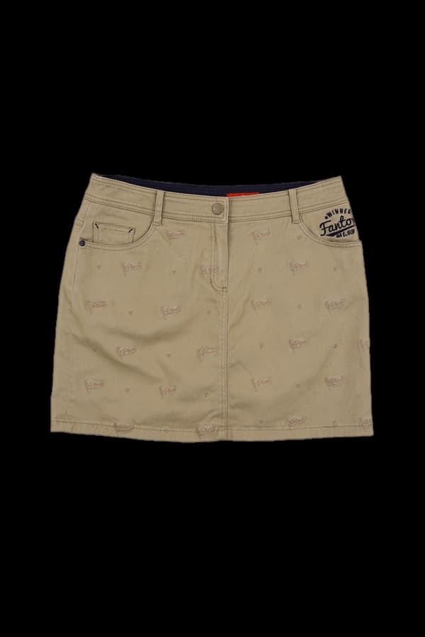 자수 면 스커트