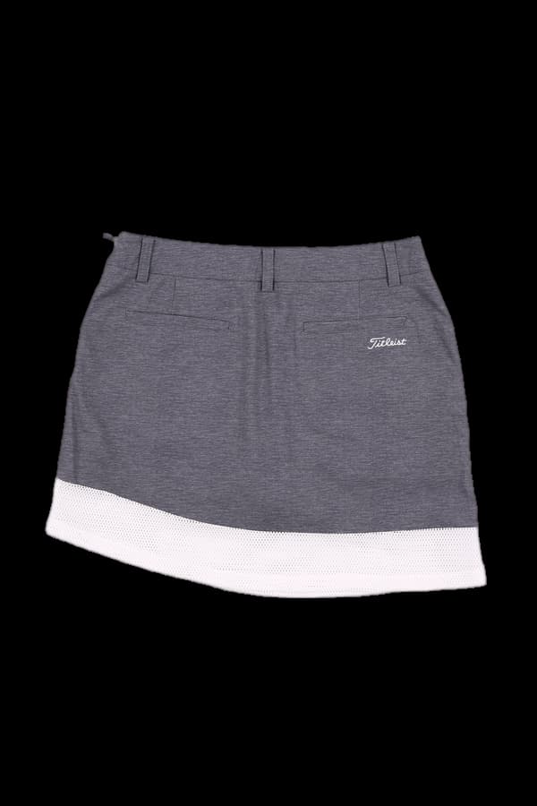 패턴 밑단 미니 스커트