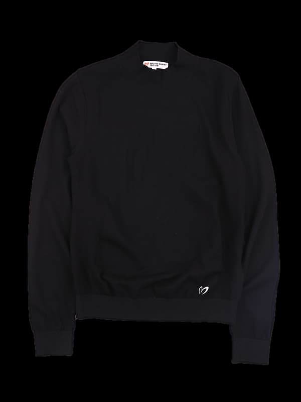 빅 로고 하이넥 긴팔 니트