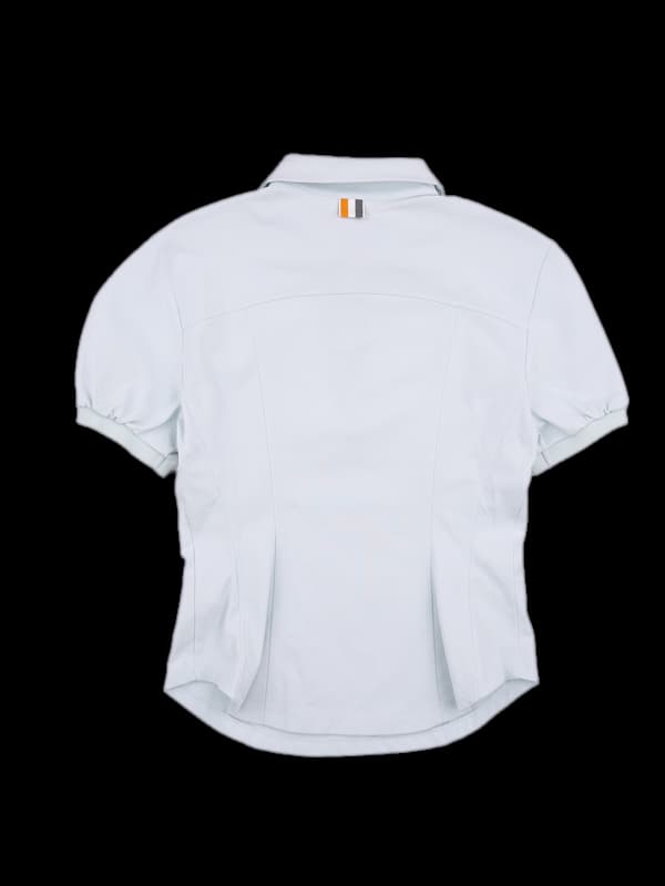 카라 퍼프 반팔 하프 집업