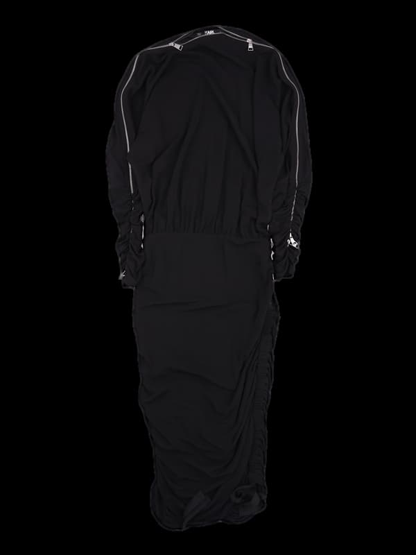 보트넥 셔링 원피스