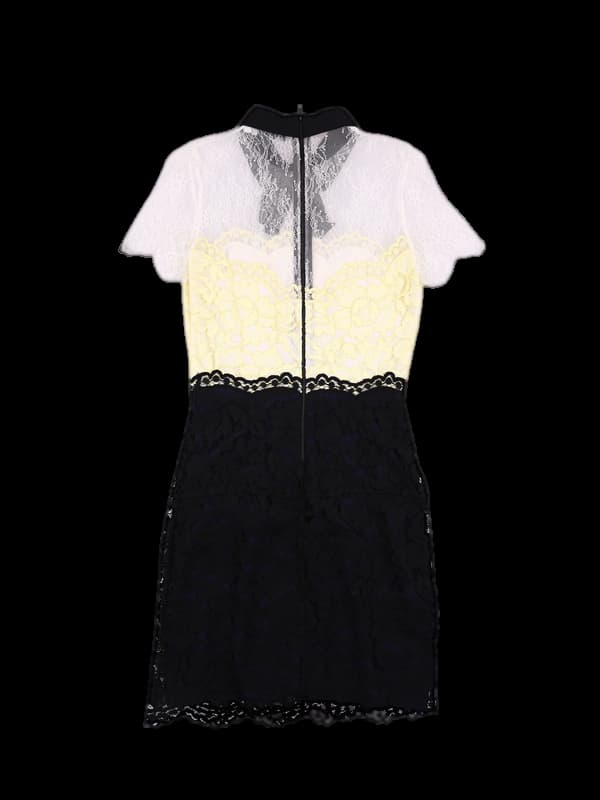 리본 레이스 칼라 원피스