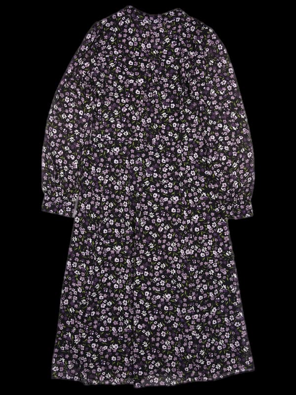 플라워 패턴 롱 원피스