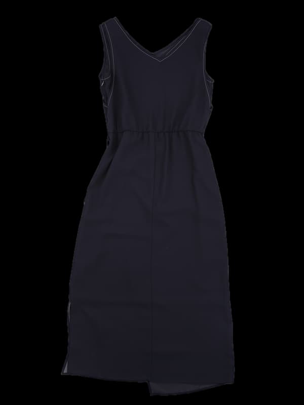 스티치 랩 민소매 원피스