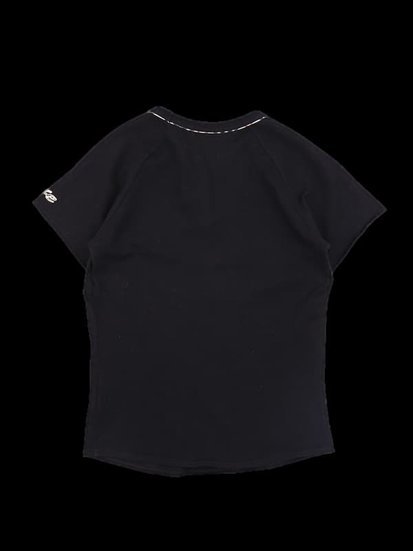 패턴 브이넥 반팔