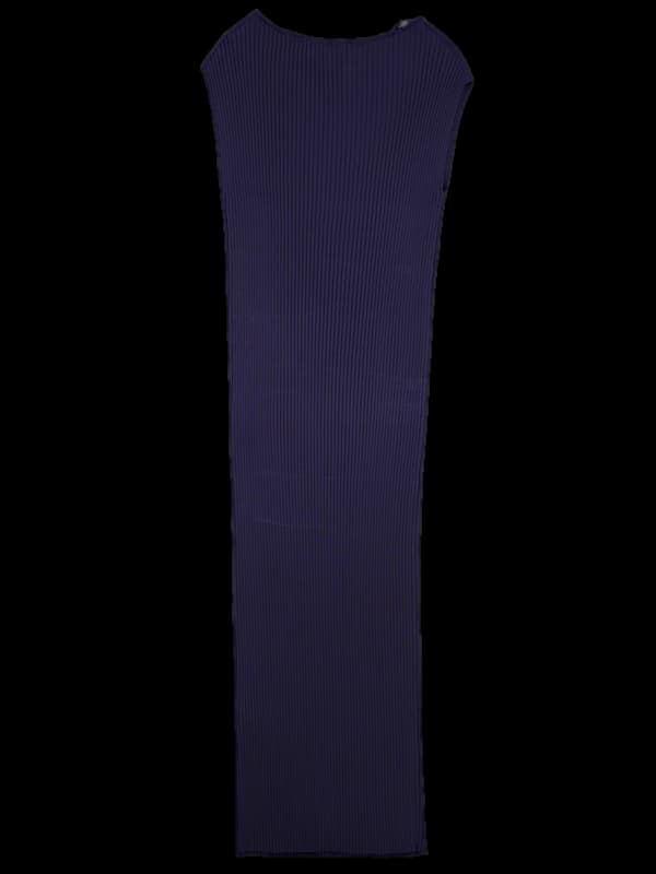 골지 보트넥 민소매 원피스