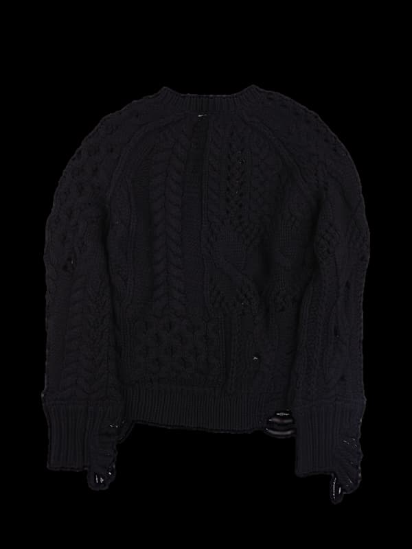 울 라운드 긴팔 니트