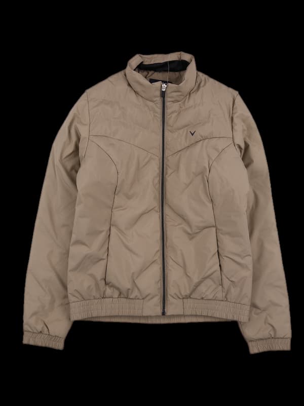 로고 패턴 다운 점퍼