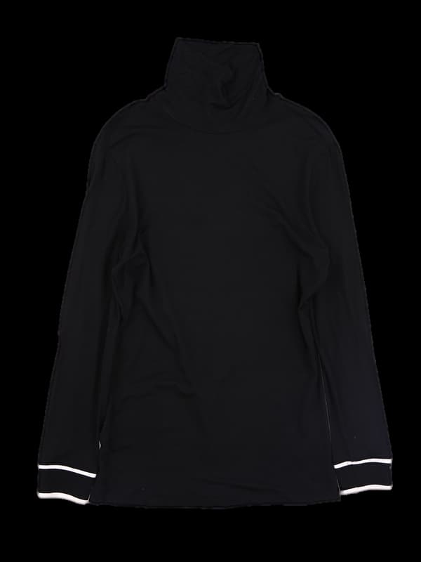 배색 로고 폴라 긴팔