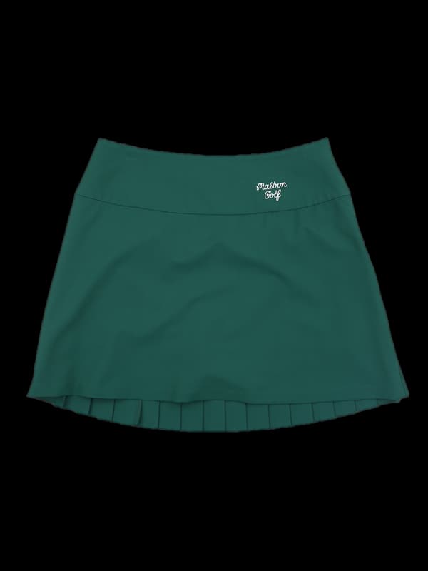 빅 로고 플리츠 스커트