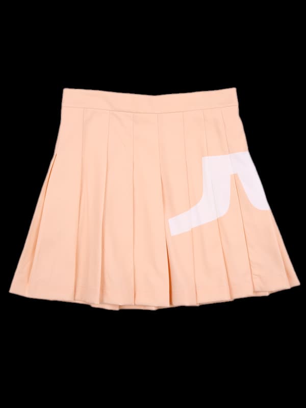 로고 플리츠 스커트