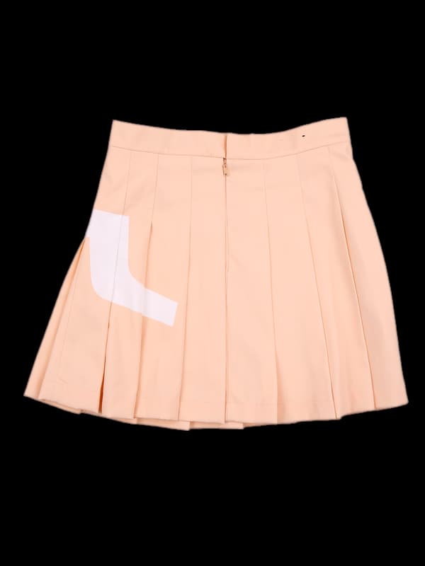 로고 플리츠 스커트
