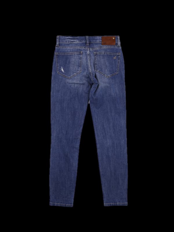 데님 찢 스키니진 팬츠