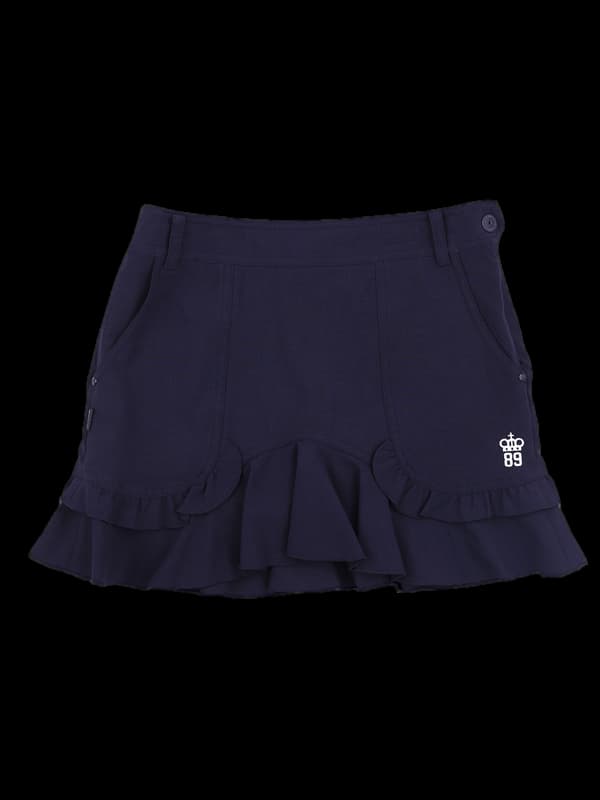 로고 레이스 스커트