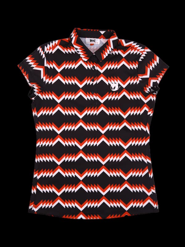 패턴 반팔 카라티