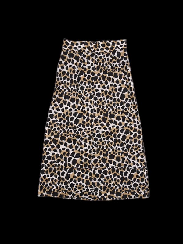호피 패턴 롱 스커트