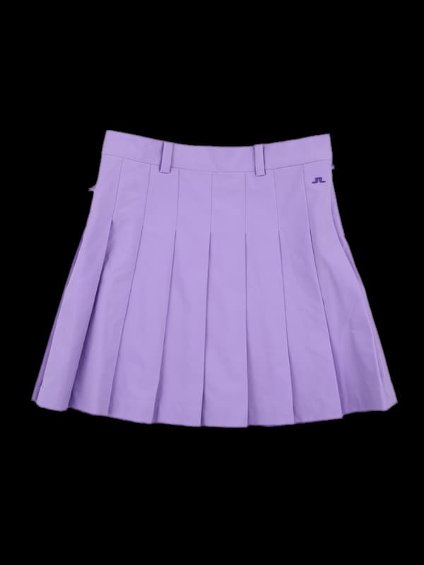 로고 플리츠 스커트