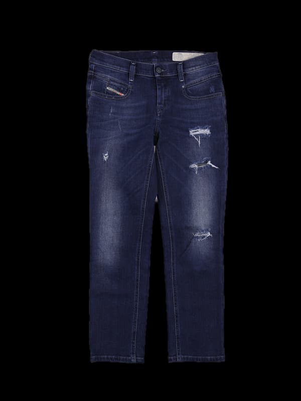 데님 청 스키니진 팬츠