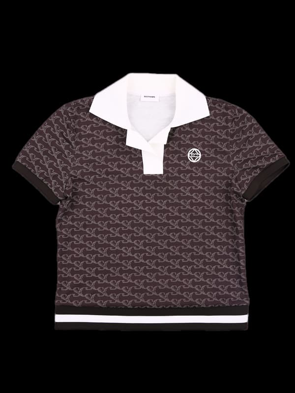 배색 반팔카라티