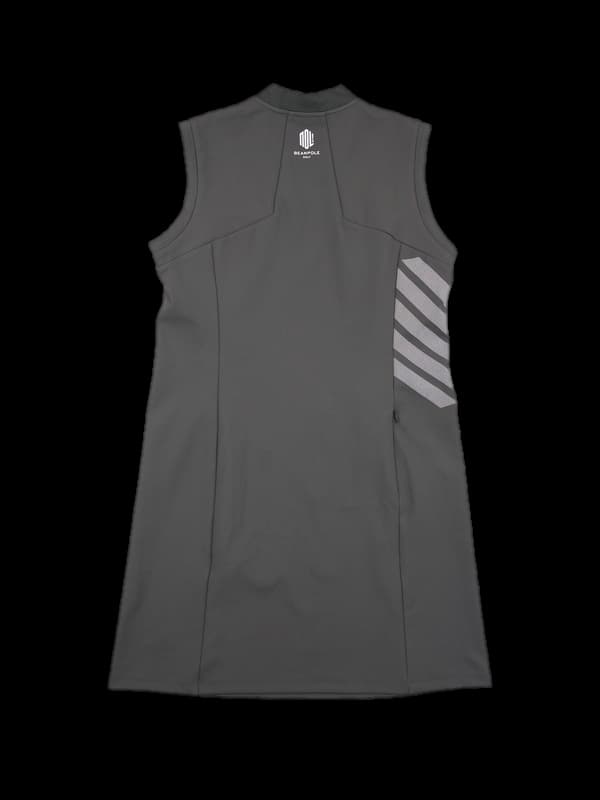 로고 민소매 원피스