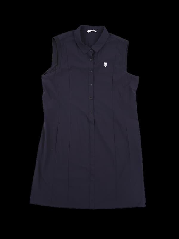 로고 단추 원피스