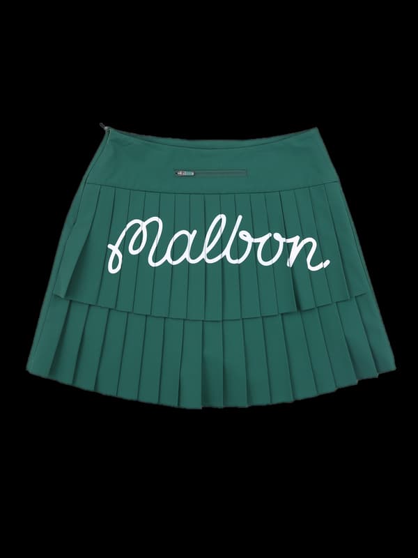 빅로고 플리츠스커트