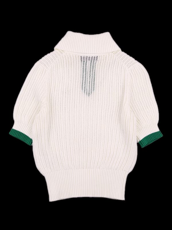 로고 하프집업 반팔