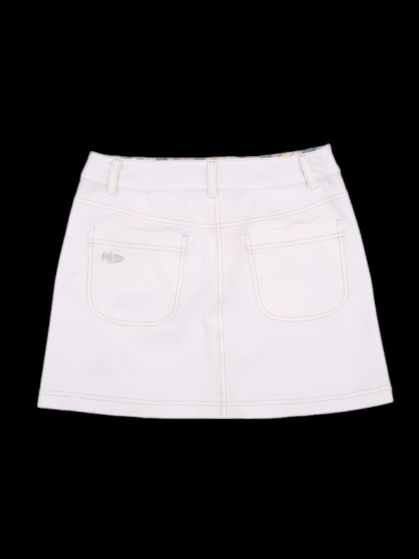 로고 스티치 스커트