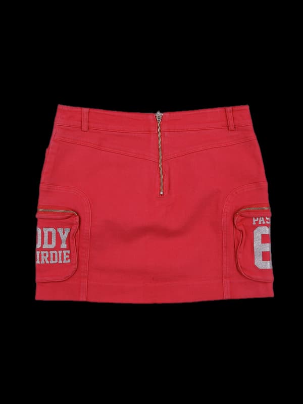 로고 투포켓 스커트