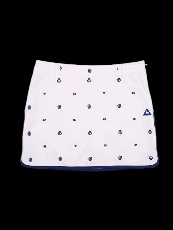 로고 패턴 스커트