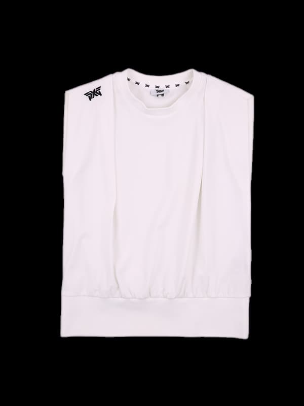 로고 주름 민소매